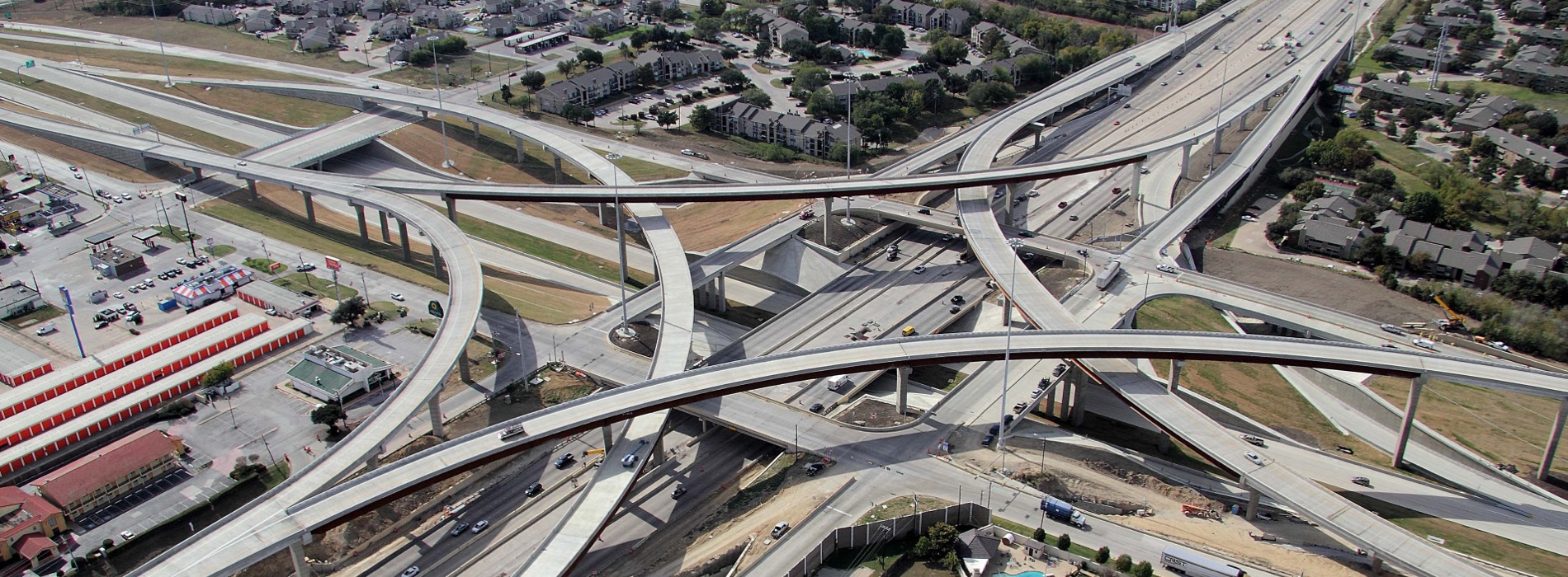 Roads & Projects - Aerial Photo of Highway Junction