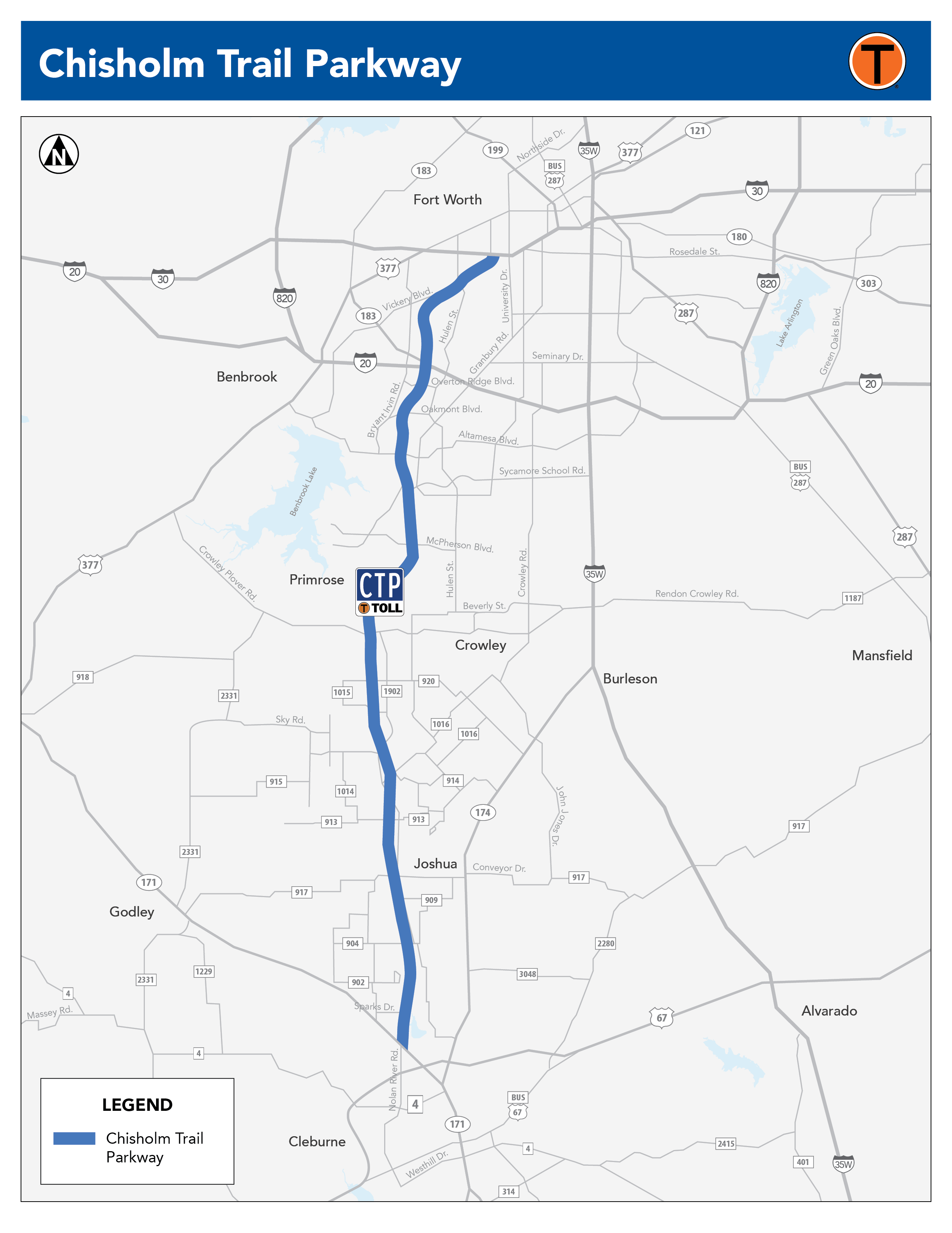 Chisholm Trail Parkway Map