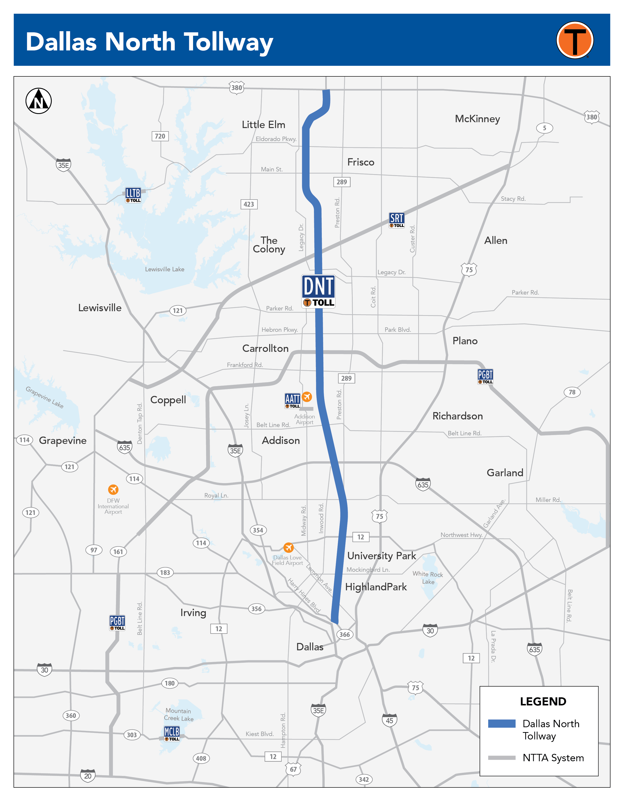 Dallas North Tollway Map