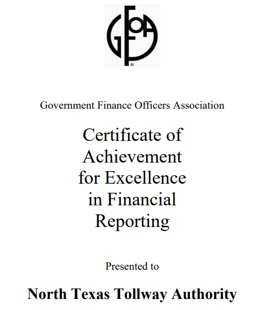 GFOA Financial Reporting Award logo