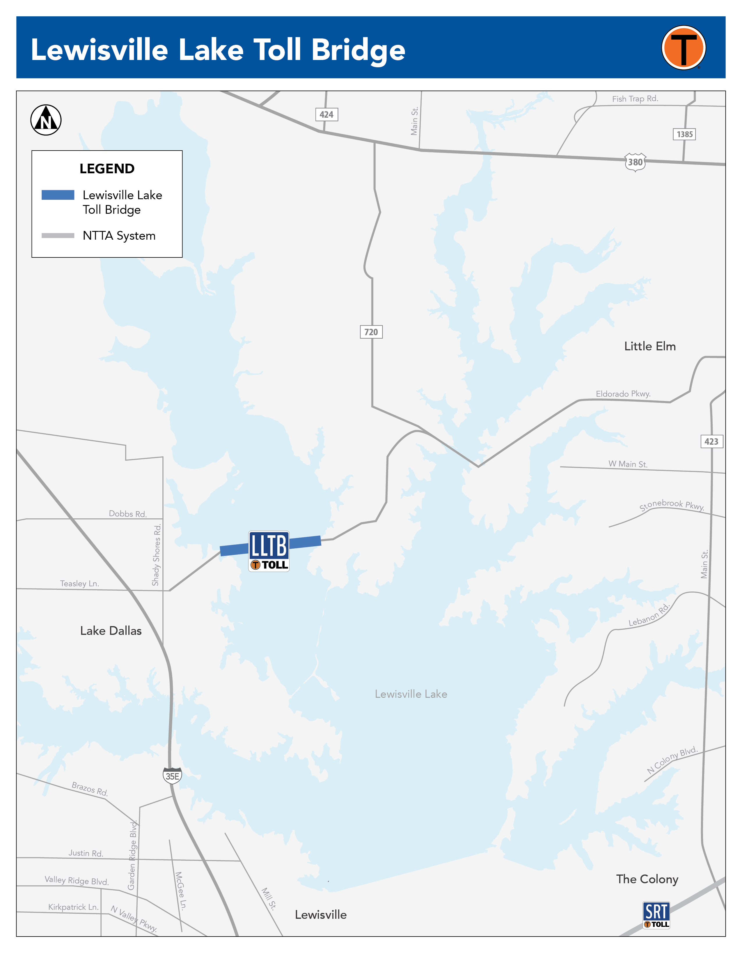 Lewis Lake Toll Bridge Map